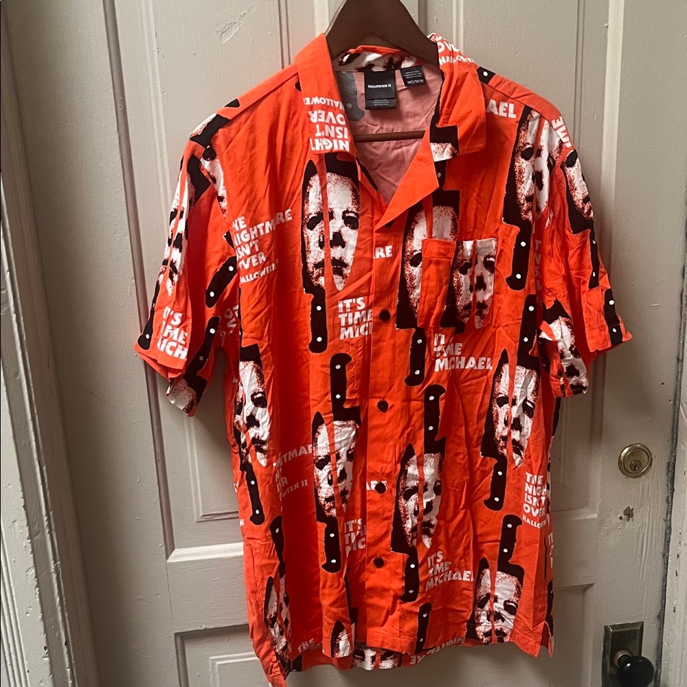 Michael Myers Halloween Orange Shirt - M